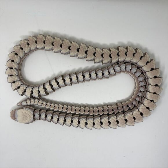 Articulating Snakes 3D Printed 5' Long (60") Rock Color Décor Gift or Education - Picture 6 of 7